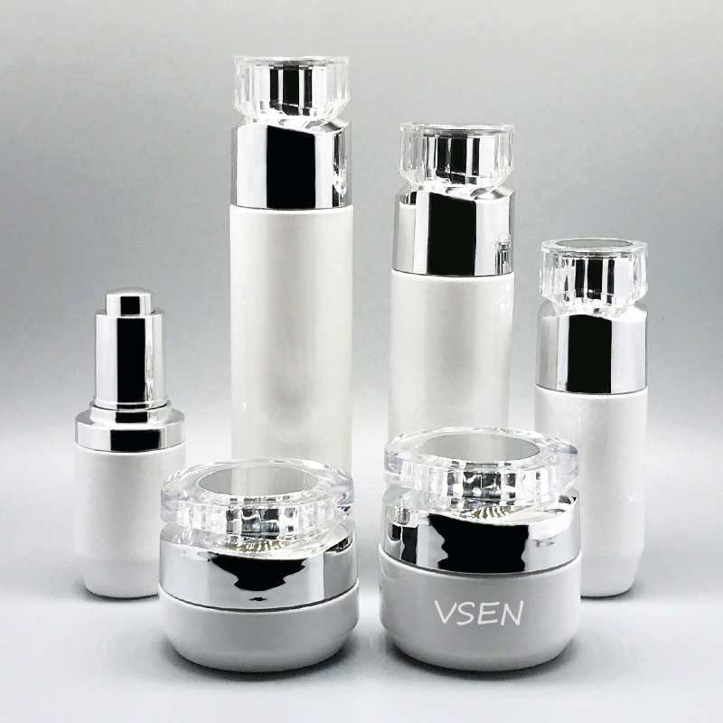 心悦白色高档化妆品包装瓶子 面霜瓶子批发 透明(图9)